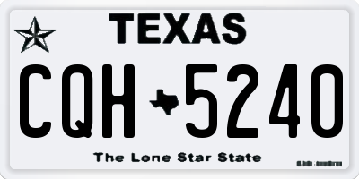 TX license plate CQH5240