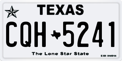 TX license plate CQH5241