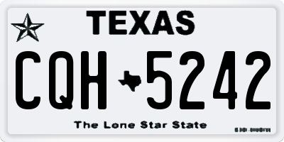 TX license plate CQH5242