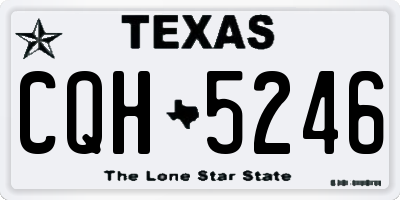 TX license plate CQH5246