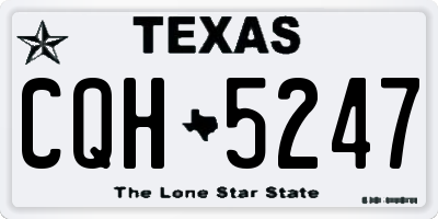 TX license plate CQH5247