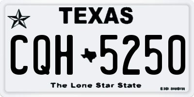 TX license plate CQH5250