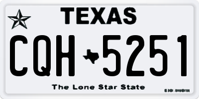 TX license plate CQH5251