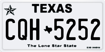TX license plate CQH5252