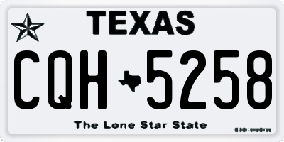 TX license plate CQH5258