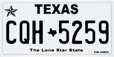 TX license plate CQH5259