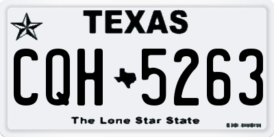 TX license plate CQH5263