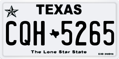 TX license plate CQH5265