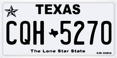 TX license plate CQH5270