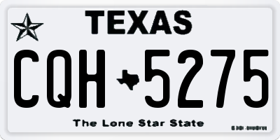 TX license plate CQH5275