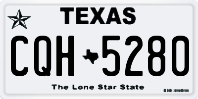 TX license plate CQH5280