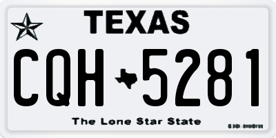 TX license plate CQH5281