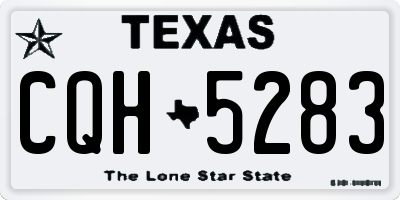 TX license plate CQH5283