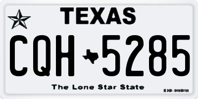 TX license plate CQH5285