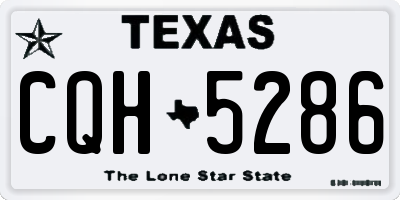 TX license plate CQH5286