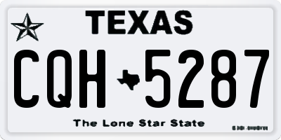 TX license plate CQH5287
