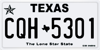TX license plate CQH5301