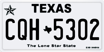 TX license plate CQH5302