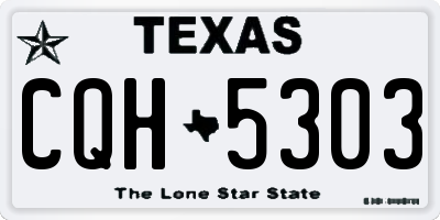 TX license plate CQH5303
