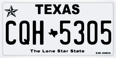 TX license plate CQH5305