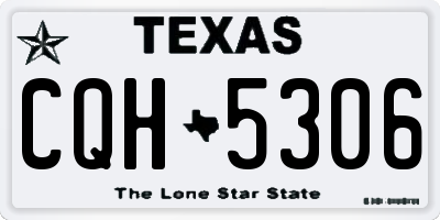 TX license plate CQH5306