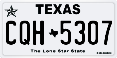 TX license plate CQH5307
