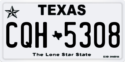 TX license plate CQH5308