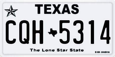 TX license plate CQH5314