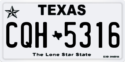 TX license plate CQH5316