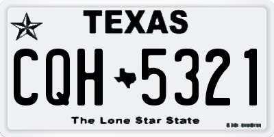 TX license plate CQH5321