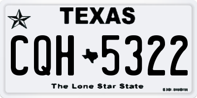 TX license plate CQH5322