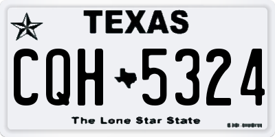 TX license plate CQH5324