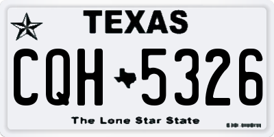 TX license plate CQH5326