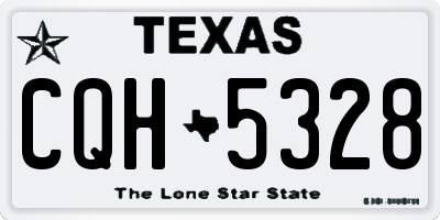 TX license plate CQH5328
