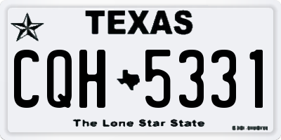 TX license plate CQH5331