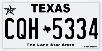 TX license plate CQH5334