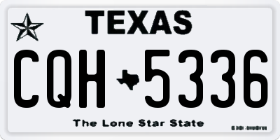 TX license plate CQH5336