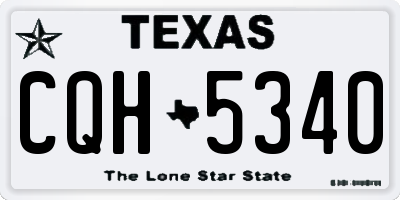 TX license plate CQH5340