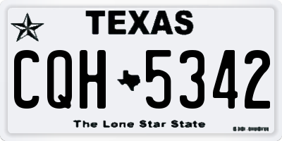 TX license plate CQH5342