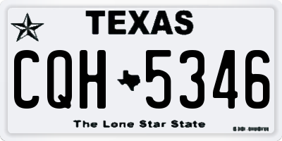 TX license plate CQH5346