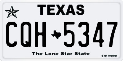 TX license plate CQH5347
