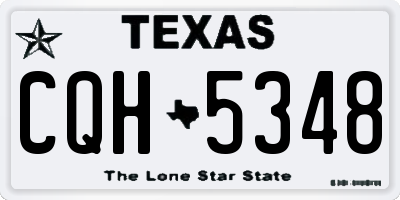 TX license plate CQH5348