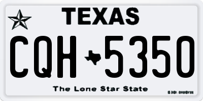 TX license plate CQH5350