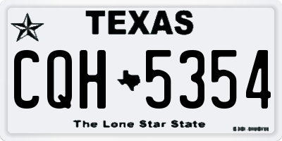 TX license plate CQH5354