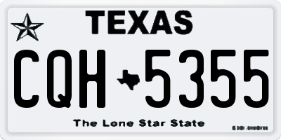 TX license plate CQH5355