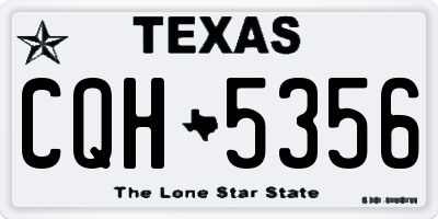 TX license plate CQH5356