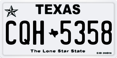 TX license plate CQH5358