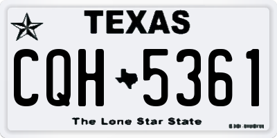 TX license plate CQH5361