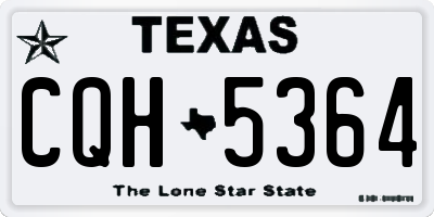 TX license plate CQH5364