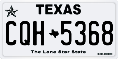 TX license plate CQH5368